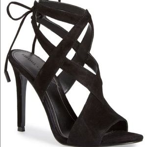 Kendall + Kylie Eston Stiletto Sandal in Black Suede